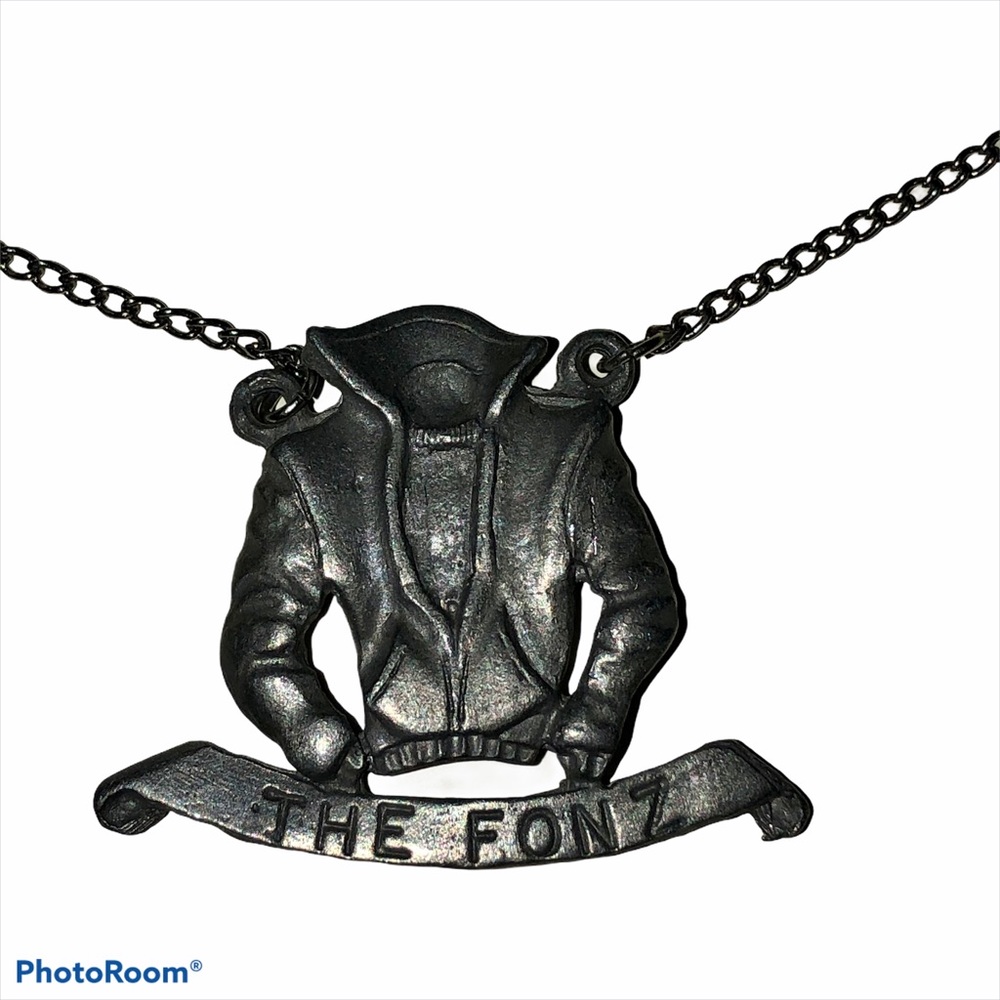 Vintage 1976 “The Fonz” Silver Tone Necklace